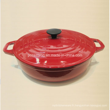 LFGB FDA Ce apprêté Casserole en fonte China Factory Taille 30X9cm